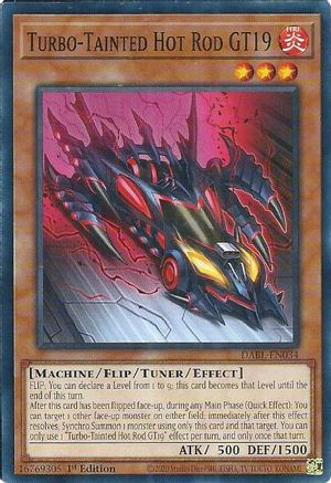 Turbo-Tainted Hot Rod GT19 (DABL-EN034) - Darkwing Blast 1st Edition Darkwing Blast Yugioh Single Squirtle Squad Card Shop.