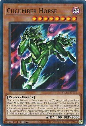 Cucumber Horse (DABL-EN036) - Darkwing Blast 1st Edition Darkwing Blast Yugioh Single Squirtle Squad Card Shop.