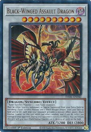 Black-Winged Assault Dragon (DABL-EN042) - Darkwing Blast 1st Edition Darkwing Blast Yugioh Single Squirtle Squad Card Shop.