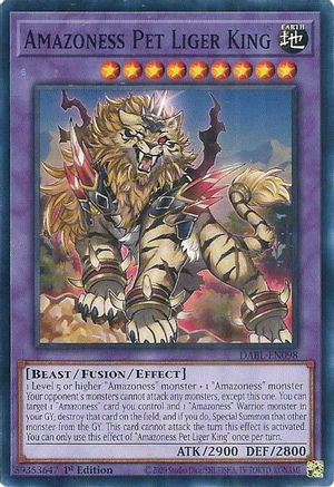 Amazoness Pet Liger King (DABL-EN098) - Darkwing Blast 1st Edition Darkwing Blast Yugioh Single Squirtle Squad Card Shop.
