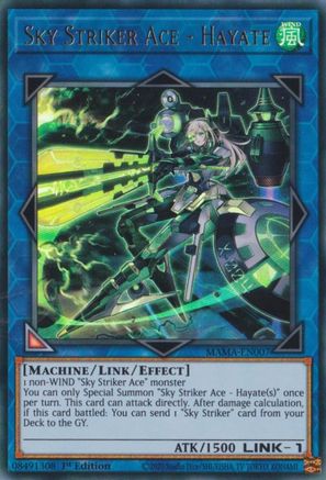 Sky Striker Ace - Hayate (MAMA-EN007) - Magnificent Mavens 1st Edition Magnificent Mavens Yugioh Single Squirtle Squad Card Shop.