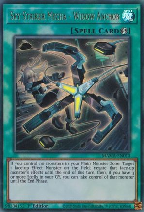 Sky Striker Mecha - Widow Anchor (MAMA-EN010) - Magnificent Mavens 1st Edition Magnificent Mavens Yugioh Single Squirtle Squad Card Shop.