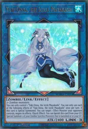 Yuki-Onna, the Icicle Mayakashi (MAMA-EN014) - Magnificent Mavens 1st Edition Magnificent Mavens Yugioh Single Squirtle Squad Card Shop.