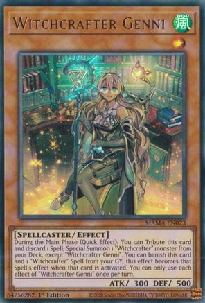 Witchcrafter Genni (MAMA-EN023) - Magnificent Mavens 1st Edition Magnificent Mavens Yugioh Single Squirtle Squad Card Shop.
