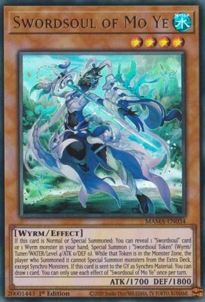 Swordsoul of Mo Ye (MAMA-EN034) - Magnificent Mavens 1st Edition Magnificent Mavens Yugioh Single Squirtle Squad Card Shop.
