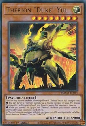 Therion "Duke" Yul (MAMA-EN061) - Magnificent Mavens 1st Edition Magnificent Mavens Yugioh Single Squirtle Squad Card Shop.