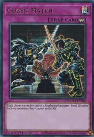 Gozen Match (MAMA-EN098) - Magnificent Mavens 1st Edition Magnificent Mavens Yugioh Single Squirtle Squad Card Shop.