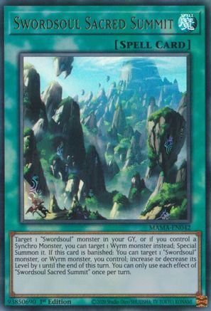 Swordsoul Sacred Summit (MAMA-EN042) - Magnificent Mavens 1st Edition Magnificent Mavens Yugioh Single Squirtle Squad Card Shop.