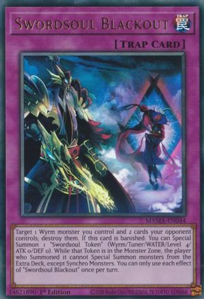 Swordsoul Blackout (MAMA-EN044) - Magnificent Mavens 1st Edition Magnificent Mavens Yugioh Single Squirtle Squad Card Shop.
