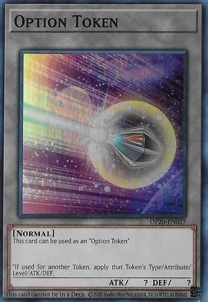 Option Token (OP20-EN027) - OTS Tournament Pack 20 Unlimited OTS Tournament Pack 20 Yugioh Single Squirtle Squad Card Shop.