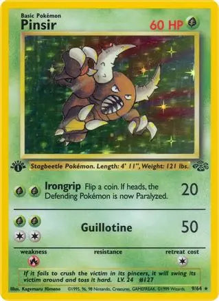 Pinsir (9) (9) 009 - 1st Edition Holofoil Jungle - Holo Rare