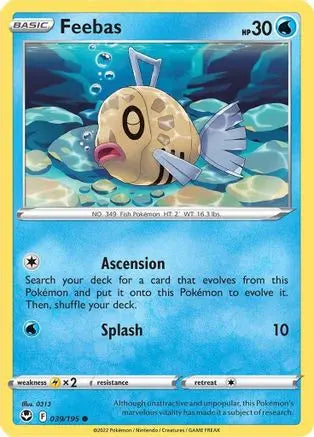 Feebas 039 - Reverse Holofoil SWSH12 Silver Tempest - Common