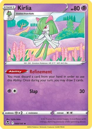 Kirlia 068 SWSH12 Silver Tempest - Uncommon SWSH12: Silver Tempest Pokemon Single Squirtle Squad Card Shop.