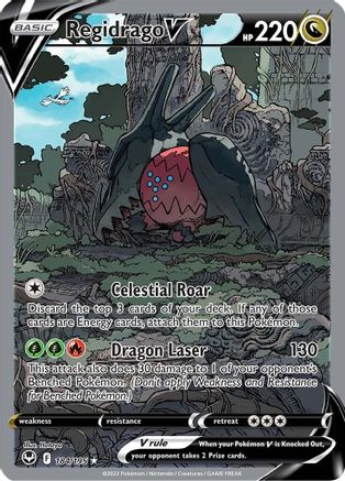 Regidrago V (Alternate Full Art) 184 - Holofoil SWSH12 Silver Tempest - Ultra Rare SWSH12: Silver Tempest Pokemon Single Squirtle Squad Card Shop.