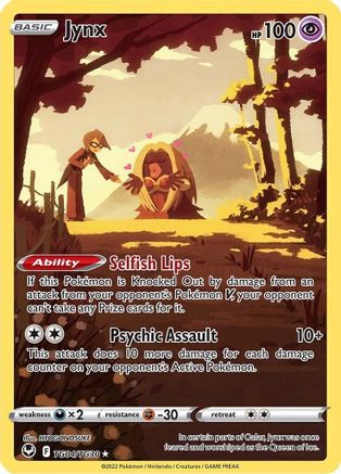 Jynx TG04 - Holofoil SWSH12 Silver Tempest Trainer Gallery - Ultra Rare SWSH12: Silver Tempest Trainer Gallery Pokemon Single Squirtle Squad Card Shop.