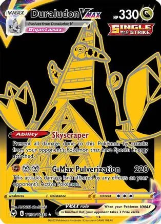 Duraludon VMAX TG30/TG30 - Gold Secret Rare Silver Tempest Trainer Gallery - Pokémon TCG Card SWSH12: Silver Tempest Trainer Gallery Pokemon Single Squirtle Squad Card Shop.