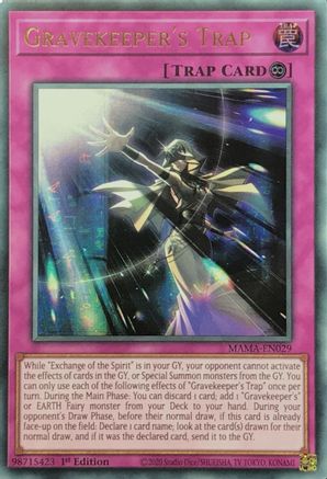 Gravekeeper's Trap (Ultra Pharaoh's Rare) (MAMA-EN029) - Magnificent Mavens 1st Edition Magnificent Mavens Yugioh Single Squirtle Squad Card Shop.