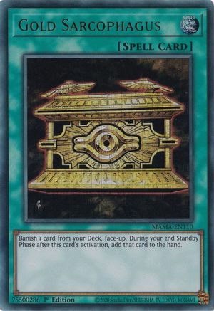 Gold Sarcophagus (Ultra Pharaoh's Rare) (MAMA-EN110) - Magnificent Mavens 1st Edition Magnificent Mavens Yugioh Single Squirtle Squad Card Shop.
