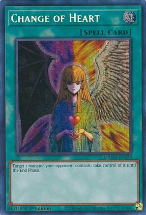Change of Heart (Secret Pharaoh's Rare) (MAMA-EN078) - Magnificent Mavens 1st Edition Magnificent Mavens Yugioh Single Squirtle Squad Card Shop.