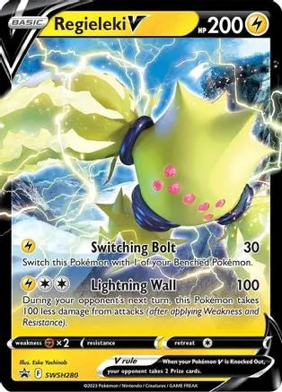Regieleki V SWSH280 – Sword & Shield Promo Pokémon Card SWSH: Sword & Shield Promo Cards Pokemon Single Squirtle Squad Card Shop.