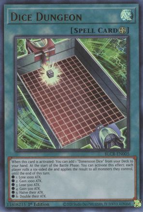 Dice Dungeon (BLCR-EN005) - Battles of Legend: Crystal Revenge 1st Edition Battles of Legend: Crystal Revenge Yugioh Single Squirtle Squad Card Shop.