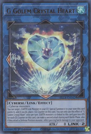 G Golem Crystal Heart (BLCR-EN042) - Battles of Legend: Crystal Revenge 1st Edition Battles of Legend: Crystal Revenge Yugioh Single Squirtle Squad Card Shop.