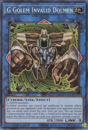 G Golem Invalid Dolmen (BLCR-EN044) - Battles of Legend: Crystal Revenge 1st Edition Battles of Legend: Crystal Revenge Yugioh Single Squirtle Squad Card Shop.