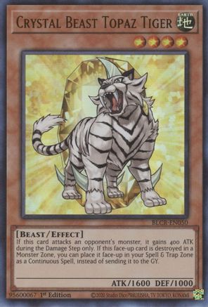 Crystal Beast Topaz Tiger (BLCR-EN050) - Battles of Legend: Crystal Revenge 1st Edition Battles of Legend: Crystal Revenge Yugioh Single Squirtle Squad Card Shop.