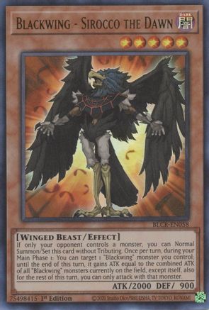 Blackwing - Sirocco the Dawn (BLCR-EN058) - Battles of Legend: Crystal Revenge 1st Edition Battles of Legend: Crystal Revenge Yugioh Single Squirtle Squad Card Shop.