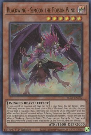 Blackwing - Simoon the Poison Wind (BLCR-EN062) - Battles of Legend: Crystal Revenge 1st Edition Battles of Legend: Crystal Revenge Yugioh Single Squirtle Squad Card Shop.