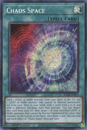 Chaos Space (BLCR-EN073) - Battles of Legend: Crystal Revenge 1st Edition Battles of Legend: Crystal Revenge Yugioh Single Squirtle Squad Card Shop.
