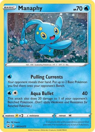 Manaphy SWSH275 - Holofoil SWSH Sword & Shield Promo Cards - Promo SWSH: Sword & Shield Promo Cards Pokemon Single Squirtle Squad Card Shop.