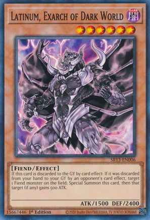Latinum, Exarch of Dark World (SR13-EN006) - Structure Deck: Dark World 1st Edition Structure Deck: Dark World Yugioh Single Squirtle Squad Card Shop.