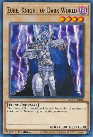 Zure, Knight of Dark World (SR13-EN016) - Structure Deck: Dark World 1st Edition Structure Deck: Dark World Yugioh Single Squirtle Squad Card Shop.