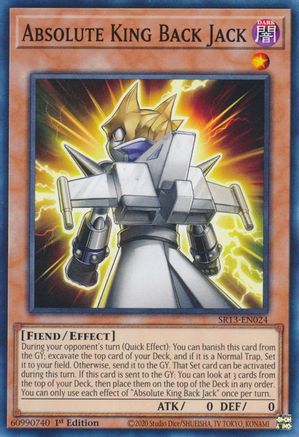 Absolute King Back Jack (SR13-EN024) - Structure Deck: Dark World 1st Edition Structure Deck: Dark World Yugioh Single Squirtle Squad Card Shop.