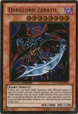 Darklord Zerato (GLD4-EN022) - Gold Series 4: Pyramids Edition Limited Gold Series 4: Pyramids Edition Yugioh Single Squirtle Squad Card Shop.