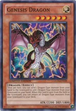 Genesis Dragon (GLD4-EN028) - Gold Series 4: Pyramids Edition Limited Gold Series 4: Pyramids Edition Yugioh Single Squirtle Squad Card Shop.