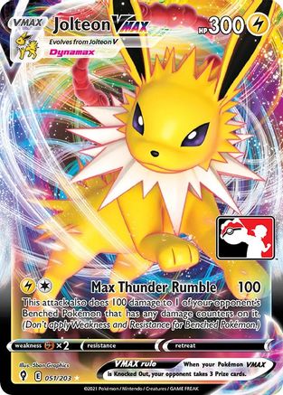 Jolteon VMAX - Holofoil Prize Pack Series Cards - Ultra Rare Prize Pack Series Cards Pokemon Single Squirtle Squad Card Shop.