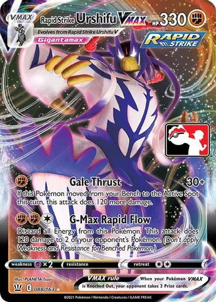 Rapid Strike Urshifu VMAX - Holofoil Prize Pack Series Cards - Ultra Rare Prize Pack Series Cards Pokemon Single Squirtle Squad Card Shop.