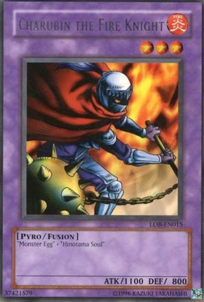 Charubin the Fire Knight (LOB-EN015) - Legend of Blue Eyes White Dragon (Worldwide English) Unlimited Legend of Blue Eyes White Dragon (Worldwide English) Yugioh Single Squirtle Squad Card Shop.
