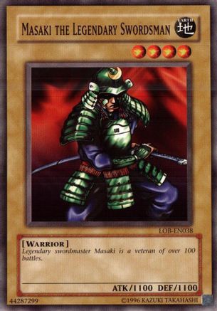 Masaki the Legendary Swordsman (LOB-EN038) - Legend of Blue Eyes White Dragon (Worldwide English) Unlimited Legend of Blue Eyes White Dragon (Worldwide English) Yugioh Single Squirtle Squad Card Shop.