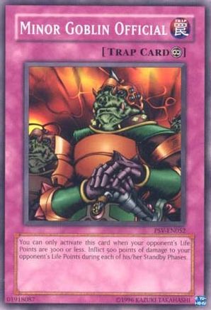 Minor Goblin Official (PSV-EN052) - Pharaoh's Servant (Worldwide English) Unlimited Pharaoh's Servant (Worldwide English) Yugioh Single Squirtle Squad Card Shop.