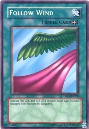 Follow Wind (LOB-EN098) - Legend of Blue Eyes White Dragon (Worldwide English) Unlimited Legend of Blue Eyes White Dragon (Worldwide English) Yugioh Single Squirtle Squad Card Shop.