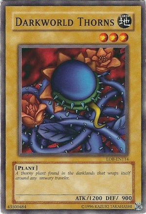 Darkworld Thorns (LOB-EN114) - Legend of Blue Eyes White Dragon (Worldwide English) Unlimited Legend of Blue Eyes White Dragon (Worldwide English) Yugioh Single Squirtle Squad Card Shop.