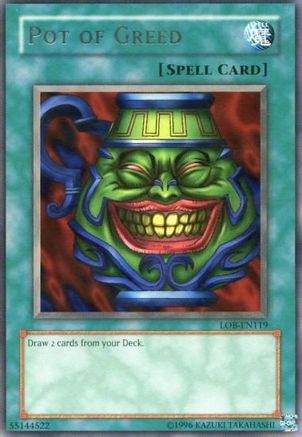 Pot of Greed (LOB-EN119) - Legend of Blue Eyes White Dragon (Worldwide English) Unlimited Legend of Blue Eyes White Dragon (Worldwide English) Yugioh Single Squirtle Squad Card Shop.