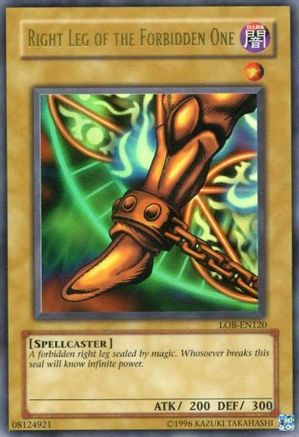 Right Leg of the Forbidden One (LOB-EN120) - Legend of Blue Eyes White Dragon (Worldwide English) Unlimited Legend of Blue Eyes White Dragon (Worldwide English) Yugioh Single Squirtle Squad Card Shop.