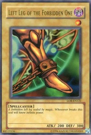 Left Leg of the Forbidden One (LOB-EN121) - Legend of Blue Eyes White Dragon (Worldwide English) Unlimited Legend of Blue Eyes White Dragon (Worldwide English) Yugioh Single Squirtle Squad Card Shop.
