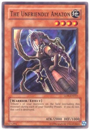 The Unfriendly Amazon (LON-EN031) - Labyrinth of Nightmare (Worldwide English) Unlimited Labyrinth of Nightmare (Worldwide English) Yugioh Single Squirtle Squad Card Shop.
