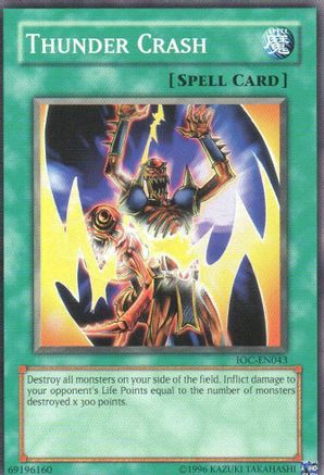 Thunder Crash (IOC-EN043) - Invasion of Chaos (Worldwide English) Unlimited Invasion of Chaos (Worldwide English) Yugioh Single Squirtle Squad Card Shop.