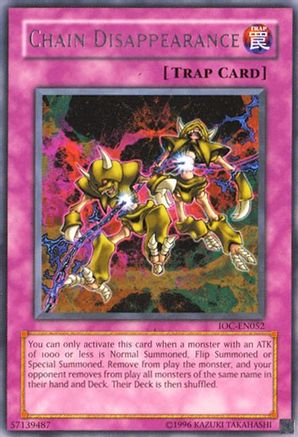 Chain Disappearance (IOC-EN052) - Invasion of Chaos (Worldwide English) Unlimited Invasion of Chaos (Worldwide English) Yugioh Single Squirtle Squad Card Shop.